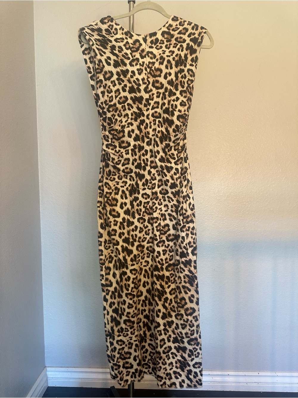 Zara Leopard Print Maxi Dress - Beige and Black